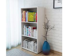 vidaXL Estantería de madera prensada 60x31x116,5 cm blanca