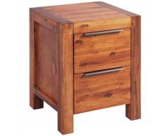 vidaXL Mesita de noche de madera de acacia maciza 45x42x58 cm