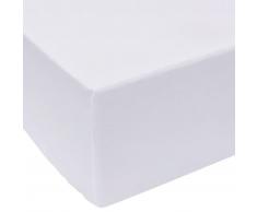 vidaXL Sábana bajera 90x200 cm algodón blanca 2 unidades