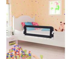 vidaXL Barandilla de seguridad cama de niño poliéster gris 102x42 cm