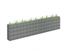 vidaXL Jardinera de gaviones de acero galvanizado 360x30x90 cm