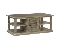 vidaXL Mesa de centro de madera maciza de mindi 90x50x37 cm