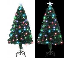 vidaXL Árbol de Navidad artificial con soporte/LED 120 cm 135 ramas