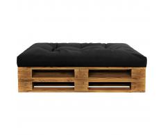 vidaXL Cojín de asiento de jardín de tela negro 120x80x10 cm