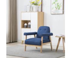 vidaXL Sillón de tela azul