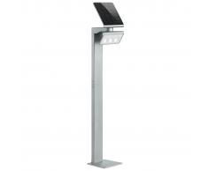 Steinel Sobremuro solar, baliza de jardín, plateado con sensor y LED,