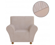 vidaXL funda elástica para sofá de tela jersey poliéster color beige