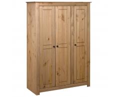 vidaXL Armario de 3 puertas madera pino Panamá Range 118x50x171,5 cm