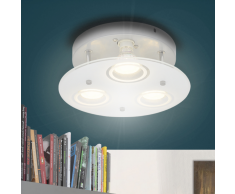 vidaXL Lámpara LED Redonda de Techo con 3 Bombillas