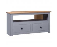 vidaXL Mueble esquinero TV madera pino estilo Panamá gris 93x55x49 cm