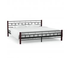 vidaXL Estructura de cama de metal negra 180x200 cm