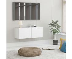 vidaXL Mueble para TV de aglomerado blanco 80x30x30 cm