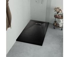 vidaXL Plato de ducha SMC negro 90x80 cm