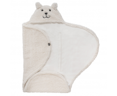 Jollein Manta envolvente de bebé Teddy Bear blanco crudo 032-566-65092