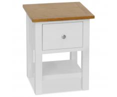 vidaXL Mesita de noche madera maciza roble 36x30x47 cm