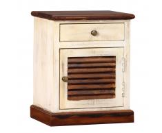 vidaXL Mesita de noche madera maciza de sheesham y mango 30x40x50 cm