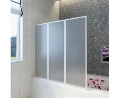 vidaXL Mampara de ducha con 3 paneles plegables, 117 x 120 cm