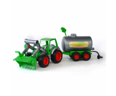 Polesie Tractor con pala frontal y cirterna 57x15x17 cm verde 1450616