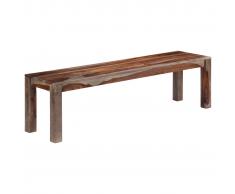 vidaXL Banco de madera maciza de sheesham gris 160 cm