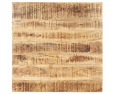 vidaXL Superficie de mesa madera maciza de mango 25-27 mm 70x70 cm