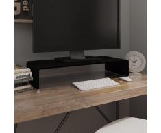 vidaXL Soporte para TV/Elevador monitor cristal negro 70x30x13 cm