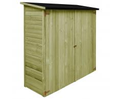 vidaXL Caseta de herramientas de jardín madera de pino 192x76x175 cm