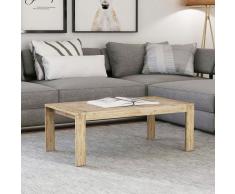 vidaXL Mesa de centro de madera maciza de acacia cepillada 110x60x40 cm