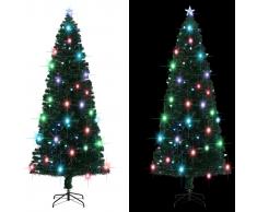 vidaXL Árbol de Navidad artificial con soporte/LED 240 cm 380 ramas
