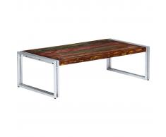 vidaXL Mesa de centro de madera maciza reciclada 120x60x35 cm
