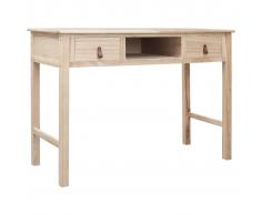 vidaXL Escritorio de madera color natural 110x45x76 cm