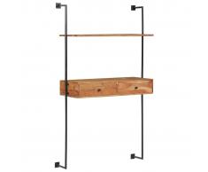vidaXL Escritorio de pared de madera maciza de acacia 90x40x170 cm