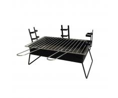 PURLINE Barbacoa de carbón portátil con altura de parrilla regulable BBQ1