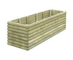vidaXL Jardinera de madera de pino impregnada 206x50x48 cm