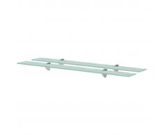 vidaXL Estantes flotantes 2 unidades vidrio 8 mm 90x20 cm