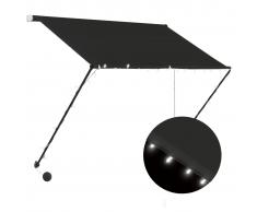vidaXL Toldo retráctil con LED gris antracita 200x150 cm