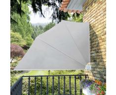 vidaXL Toldo lateral plegable terraza color crema 160x240 cm