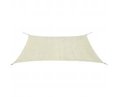 vidaXL Toldo de vela rectangular HDPE 2x4m crema
