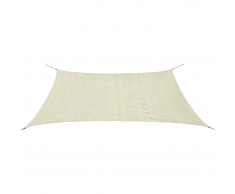 vidaXL Toldo de vela rectangular HDPE 2x4m crema