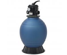 vidaXL Filtro de arena de piscina válvula de 6 posiciones azul 460 mm