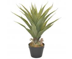 vidaXL Planta artificial yuca con macetero verde 90 cm
