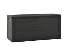 vidaXL Caja de almacenamiento de jardín gris antracita 116x44x55 cm