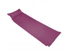 vidaXL Colchón de aire inflable con almohada rosa 66x200 cm