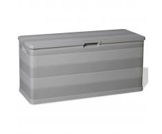 vidaXL Caja de almacenamiento de jardín gris 117x45x56 cm