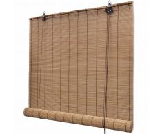 vidaXL Persiana enrollable de bambú marrón 140x220 cm