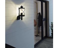EGLO Lámpara de pared para jardín Hilburn negro 20x17x37,5 cm
