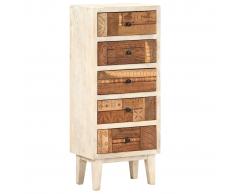 vidaXL Cajonera de madera maciza reciclada 45x30x105 cm