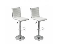 vidaXL Taburete de cocina bar, 2 unidades blancas, modelo Tabby