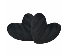vidaXL Cojines en forma de corazón 2 unidades pelo sintético negro