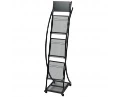 vidaXL Revistero 40x32x131 cm negro A4