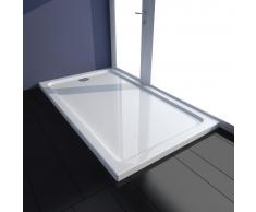 vidaXL Plato de ducha rectangular de ABS blanco 70x120 cm